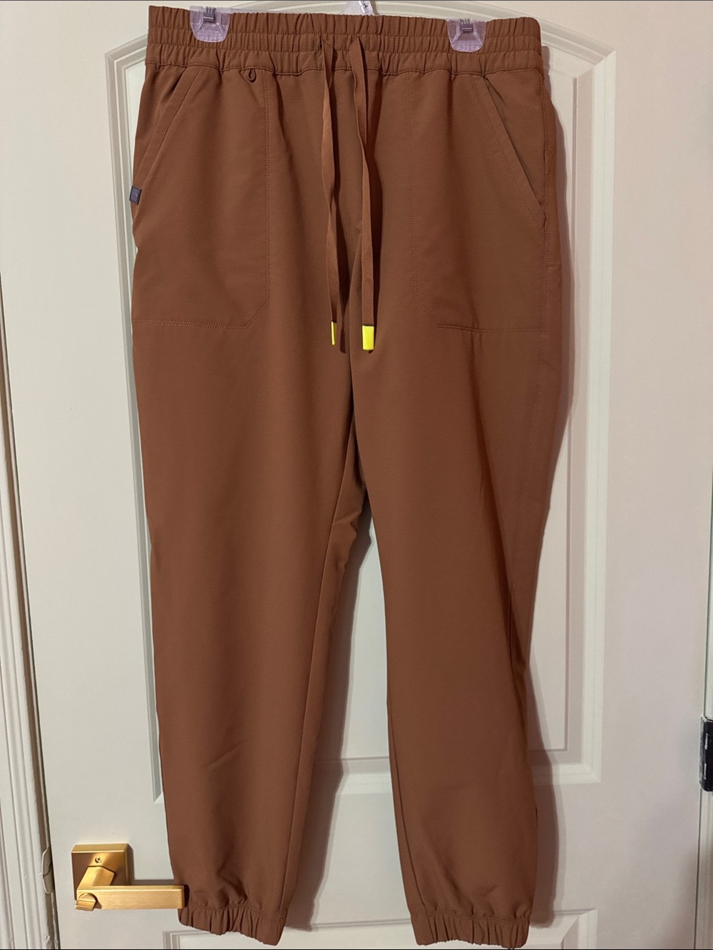 FIGS Limited Edition Indestructible Drawstring Jogger Pants - Brown